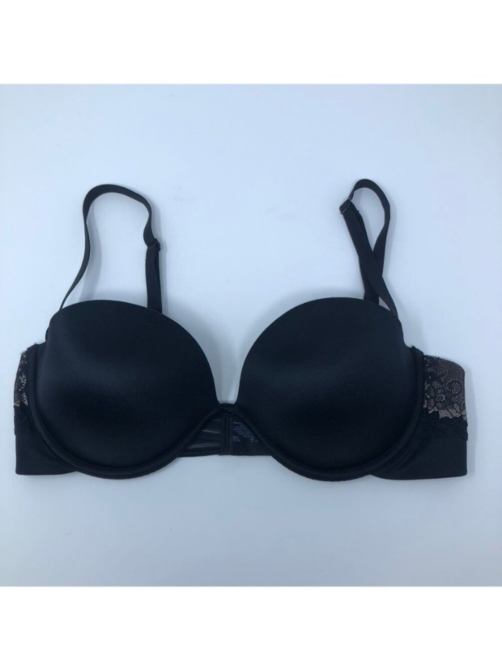Maidenform Black Strapless Bra Push-Up Plunge Size 36C Convertible
